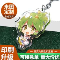 创意亚克力钥匙扣定制透明滴胶镭射logo照片小挂件广告链定做diy